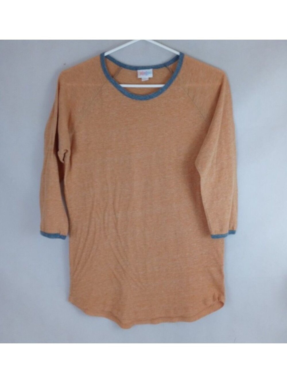 Lularoe Randy Light Orange With Gray Trim Size Small
